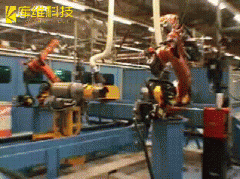罐體雙機器人環(huán)縫焊接自動生產線